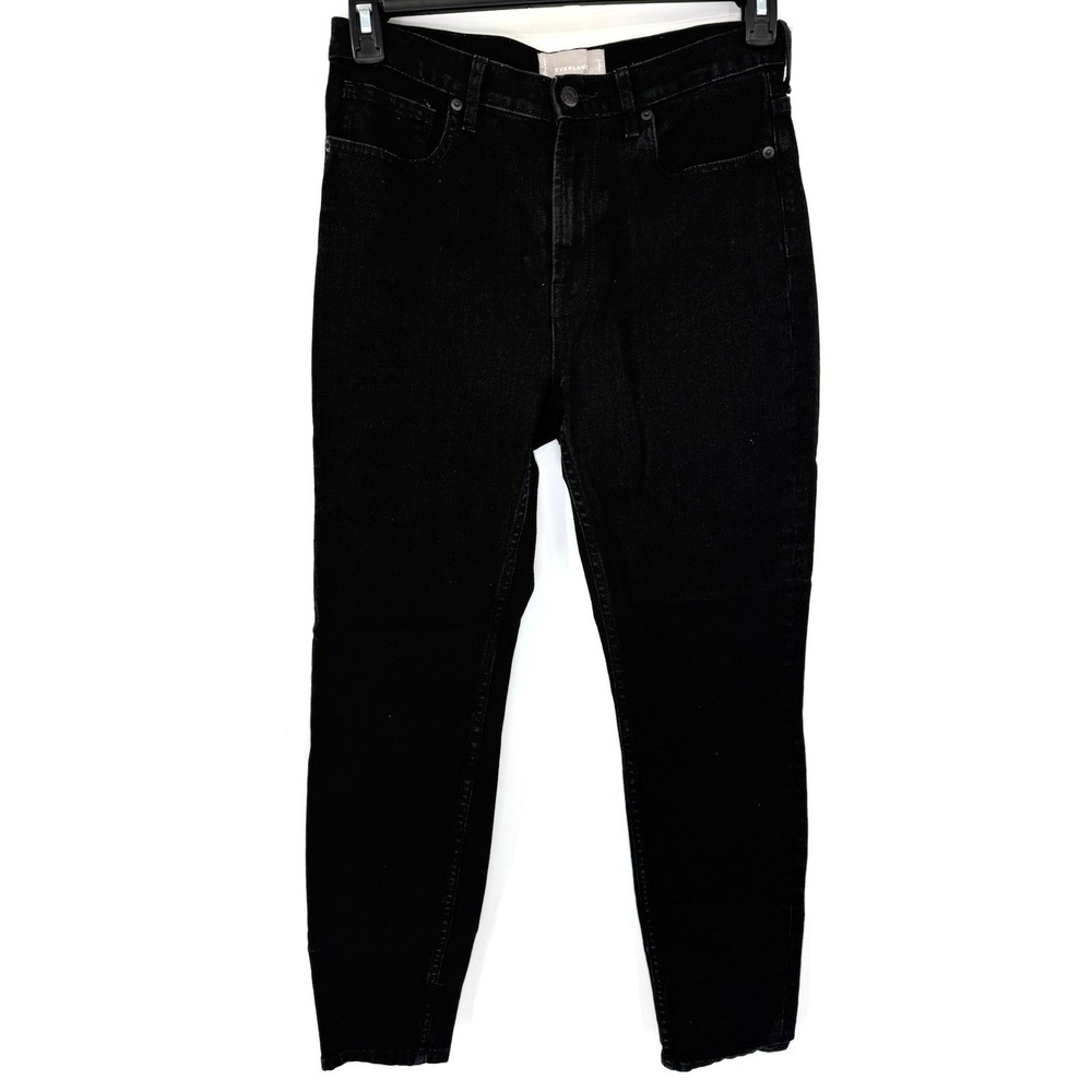 Everlane Jeans Women 29 Black High Rise Skinny‎ Tapered Leg Denim Pant Classic